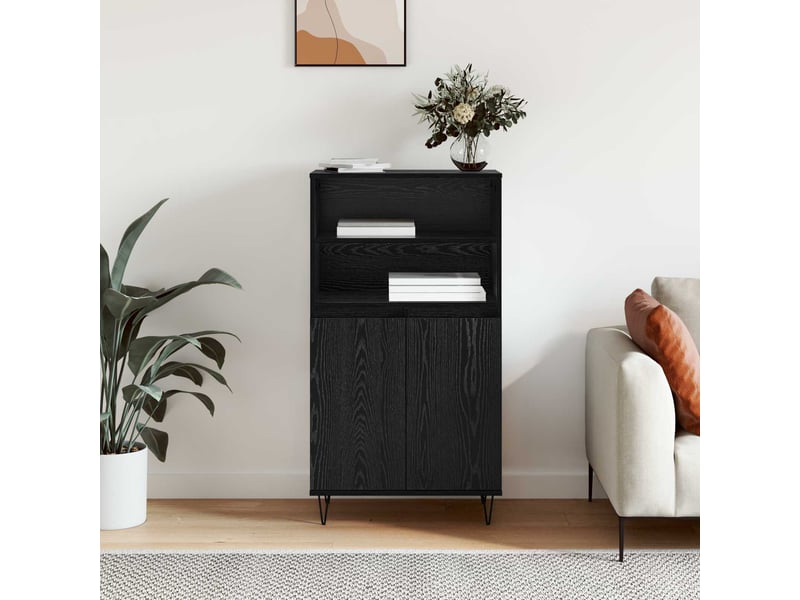  Buffet - haut armoire noir 60 x 36 x 110 cm bois d'ingénierie  - Conforama D