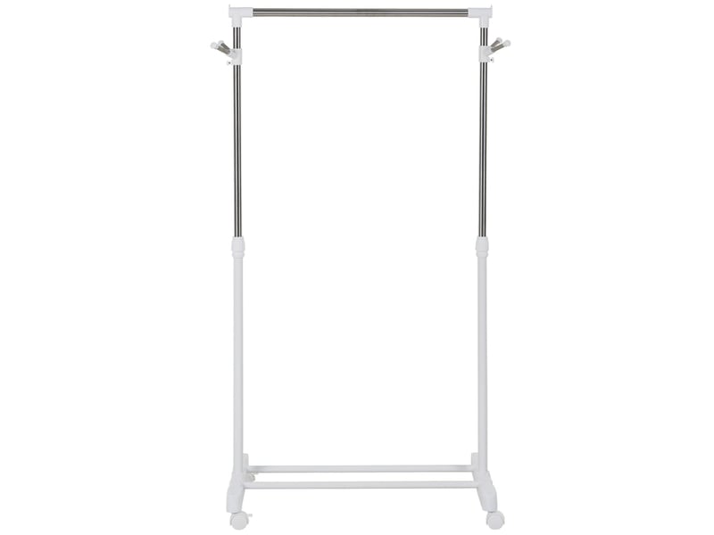  Portant à vêtements réglable en acier argent et blanc 68,5 x 42 x 87-145 cm  - Conforama B