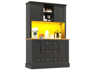 Buffet 4 porte(s) 5 tiroir(s) <strong></strong> <strong>Morn Vibe</strong> - 115 cm coloris noir