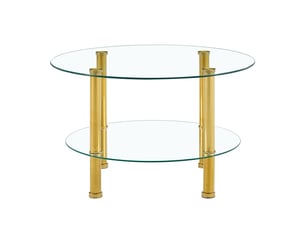 Table basse rond(e) coloris doré ULEVR - 70 cmx70 cm