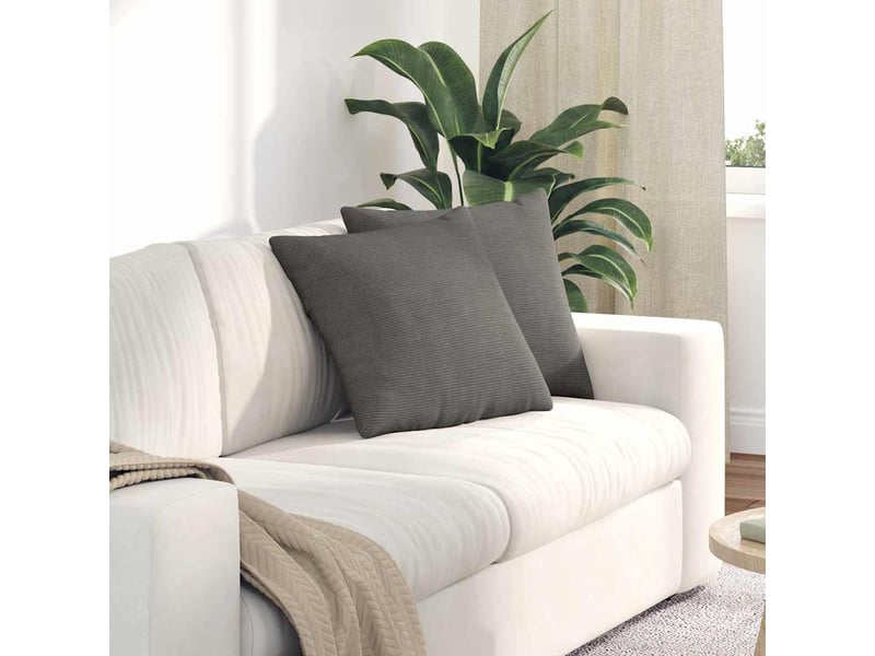 Lot de 2 coussins de canapé, coussins décoratifs gris clair 45 x 45 cm cf59064 - Conforama B