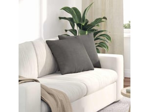 Lot de 2 coussins de canapé, coussins décoratifs gris clair 45 x 45 cm cf59064
