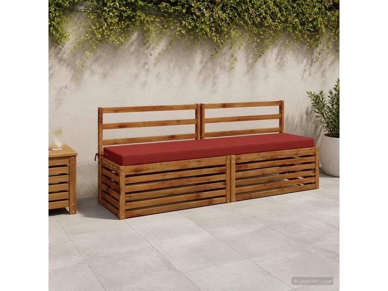 Coussin de banc, coussin d'assise, coussin de canapé soest 100 % polyester rouge 170 x 40 x 8 cm cf53522 - Conforama B