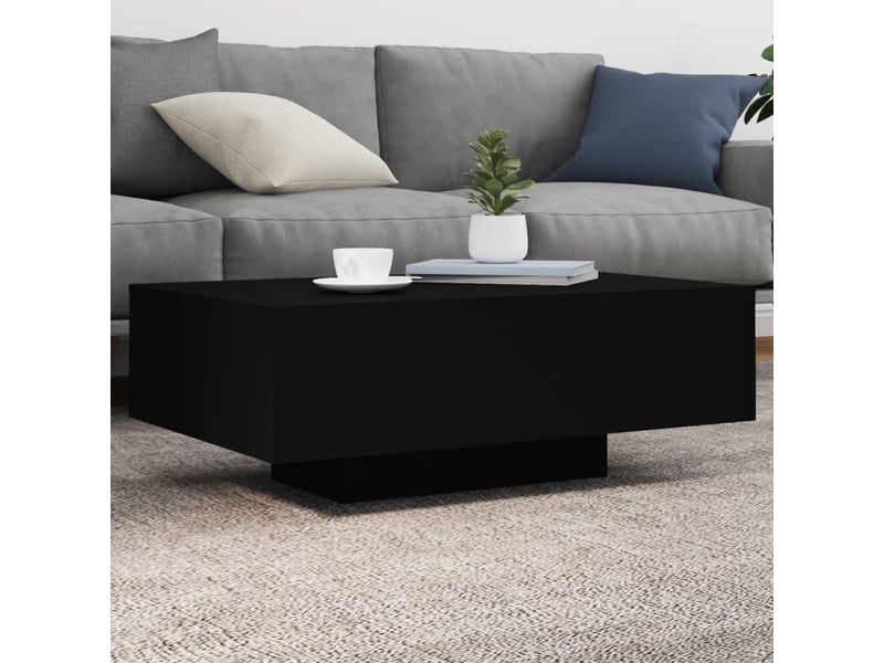  Table basse | table d'appoint salon avec lumières led noir 85x55x31 cm  - Conforama B