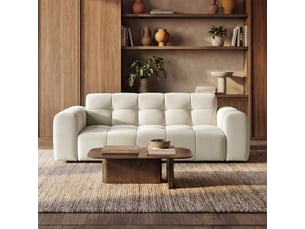 Selsey boloon - canapé - 210 cm - velours crème