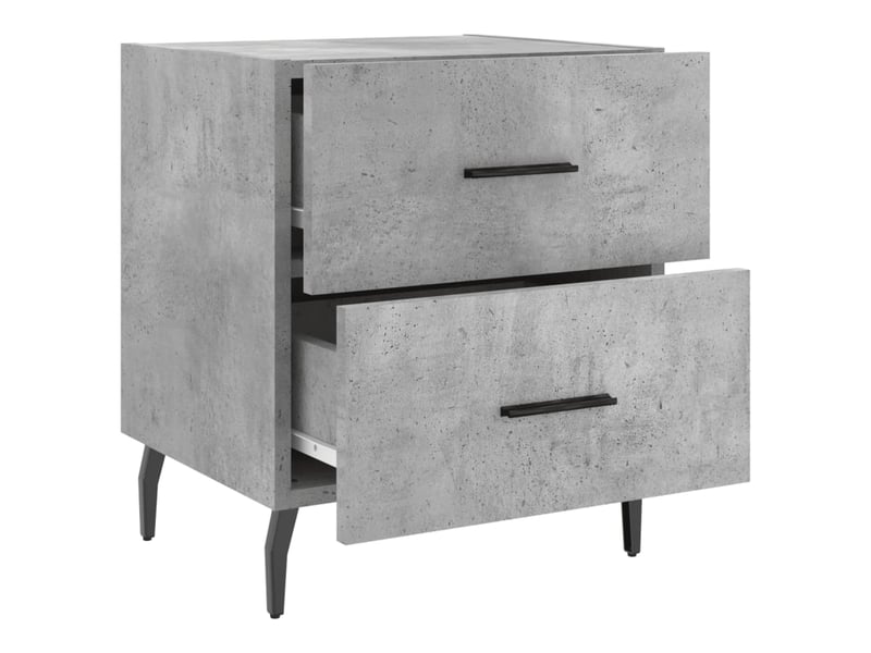  Table de chevet gris béton 40x35x47,5 cm bois d’ingénierie  - Conforama E