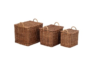 Lot de 3 paniers en osier katia 49cm marron