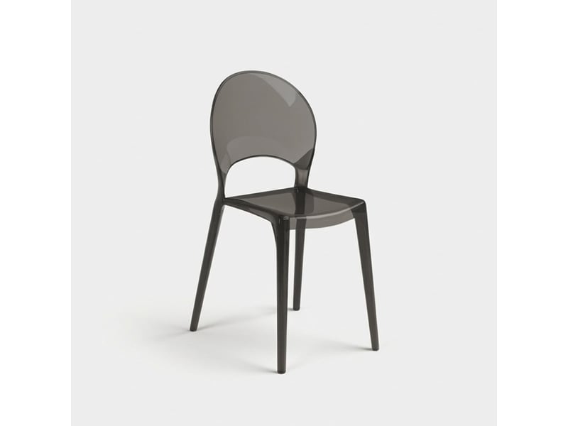 Lot de 4 chaises modernes en polycarbonate pour salle à manger pop  - Conforama C
