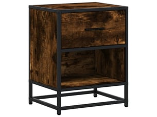 Table de chevet - cabinet de chevet - table de nuit chêne fumé 40x31x50 cm bois d'ingénierie