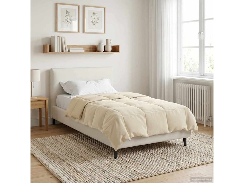 Duvet - couette complet toute l'année 140 x 220 cm 4 saisons crème  - Conforama D
