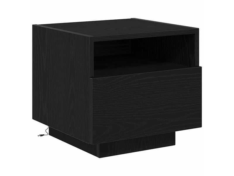  Table de chevet - cabinet de chevet - table de nuit chêne noir 40 x 39 x 37 cm bois d'ingénierie  - Conforama A