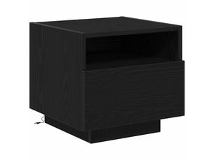Table de chevet - cabinet de chevet - table de nuit chêne noir 40 x 39 x 37 cm bois d'ingénierie