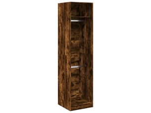 Garde-robe, armoire de rangement chêne fumé 50x50x200 cm bois d'ingénierie shl41123