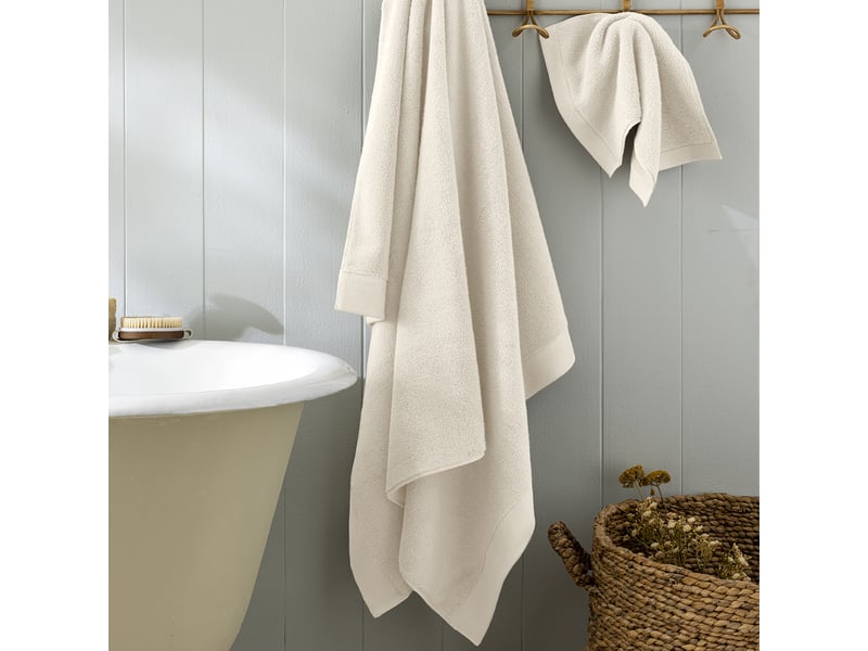 Drap de bain softy 100 x 150 cm éponge zero twist 100% coton peigné 600 gm² ivoire CP-DDBAINSOFTY-IVOIRE - Conforama B