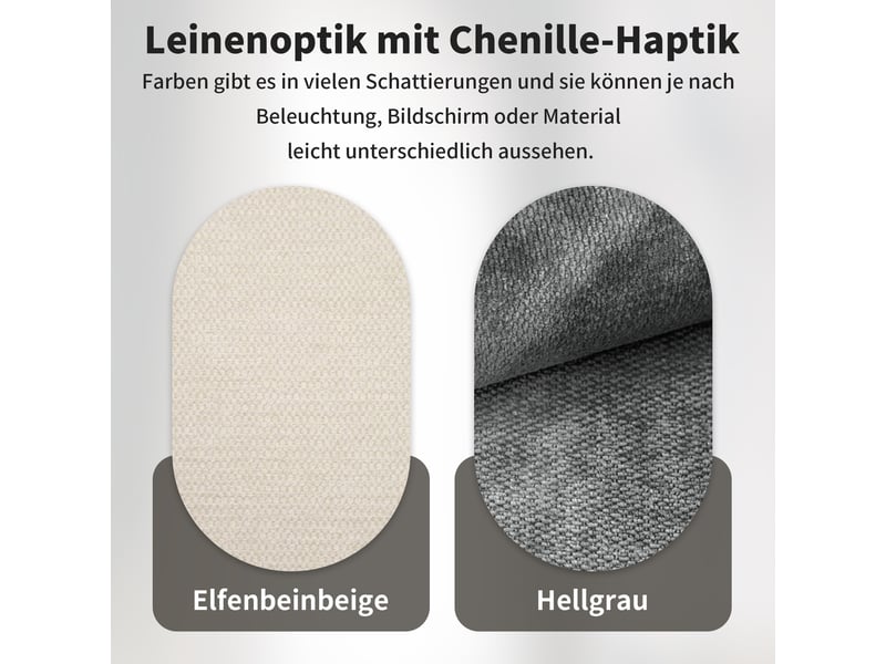  Lit coffre, lit double 180x200 cm, rangement hydraulique, led, usbusb-c, matelas inclus, lin beige  - Conforama W