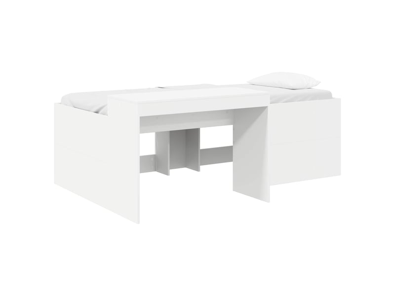  Lit haut pour enfants - lit jeune avec bureau blanc 80 x 200 cm  - Conforama A
