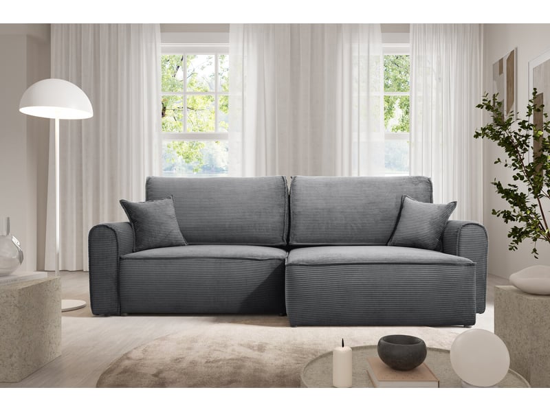  Canapé d'angle convertible martin gris anthracite  - Conforama B