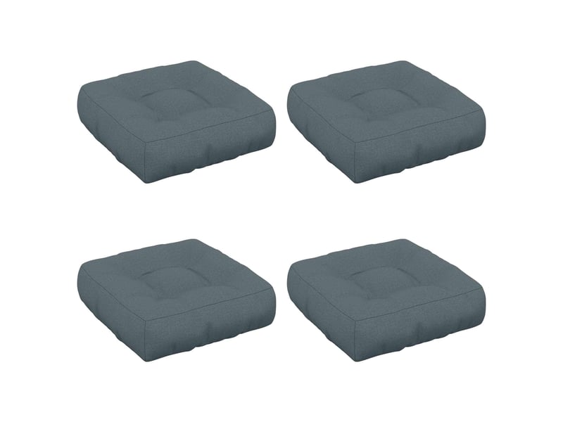 Lot de 4 coussins de siège, coussins d'assise vianen 100 % polyester bleu cf60652 - Conforama A