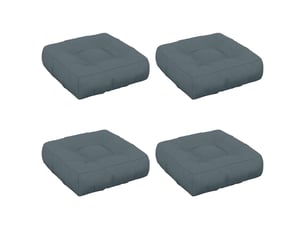Lot de 4 coussins de siège, coussins d'assise vianen 100 % polyester bleu cf60652