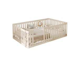 Lit simple 90x200 cm coloris beige