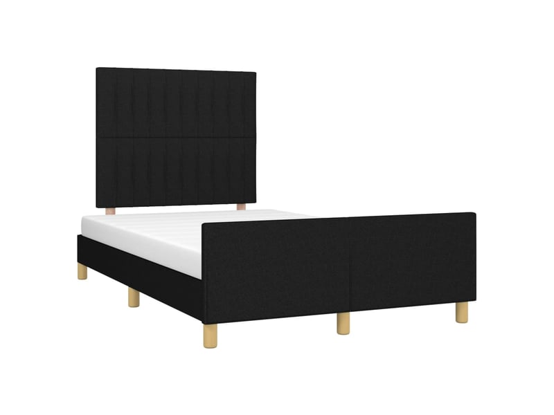  Lit double- lit adulte -  cadre de lit sans matelas noir 120x190 cm tissu  - Conforama C
