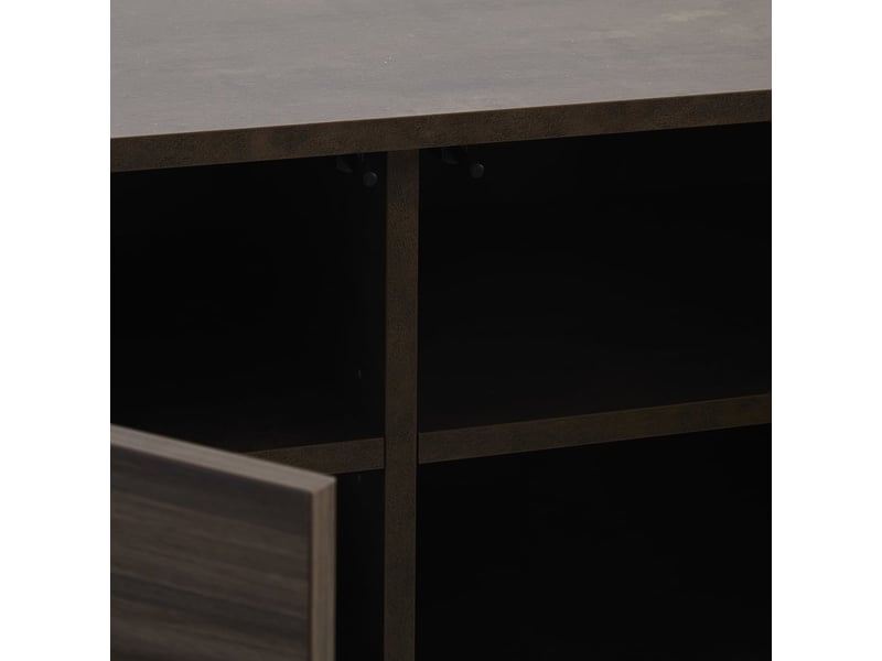Meuble tv moderne avec 3 portes vharm - marron  - Conforama E