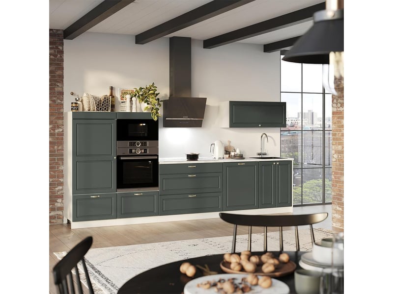  Vicco cuisine, vert or campagneblanc, 340cm sans pt  - Conforama C