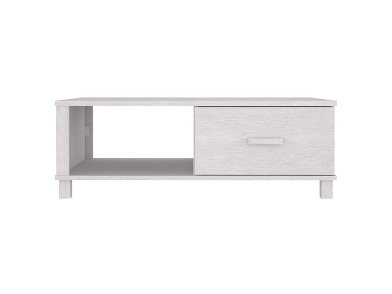  Table basse rectangulaire | table de salon hamar blanc 100x55x35 cm bois massif de pin  - Conforama E