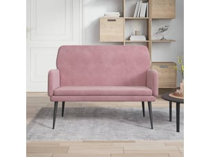 Banc chambre, banc de lit rose 108x79x79 cm velours shl28921
