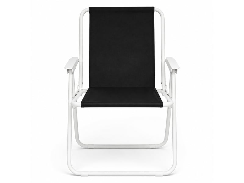  Chaise de camping pliante 58x53x76 cm légère noir  - Conforama B