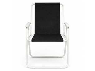 Chaise de camping pliante 58x53x76 cm légère noir