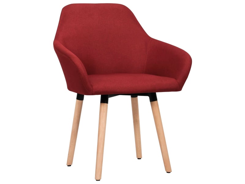  Vidaxl chaises à manger lot de 2 rouge bordeaux tissu  - Conforama A