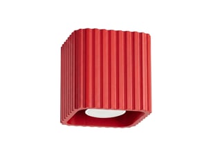 Plafonnier riff 1 rouge gu10 aluminium moderne 10x10x10cm