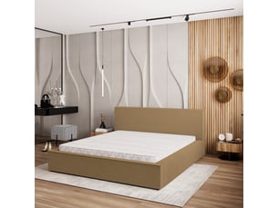 Lit coffre 120x200cm <strong>MASSENO</strong>  <strong></strong> coloris bois clair