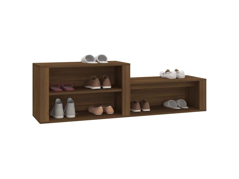  Meuble à chaussure | armoire à chaussures chêne marron 150x35x45cm bois d'ingénierie  - Conforama D