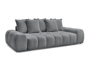 Canapé droit fixe BOBOCHIC EVEREST 3 places Tissu gris