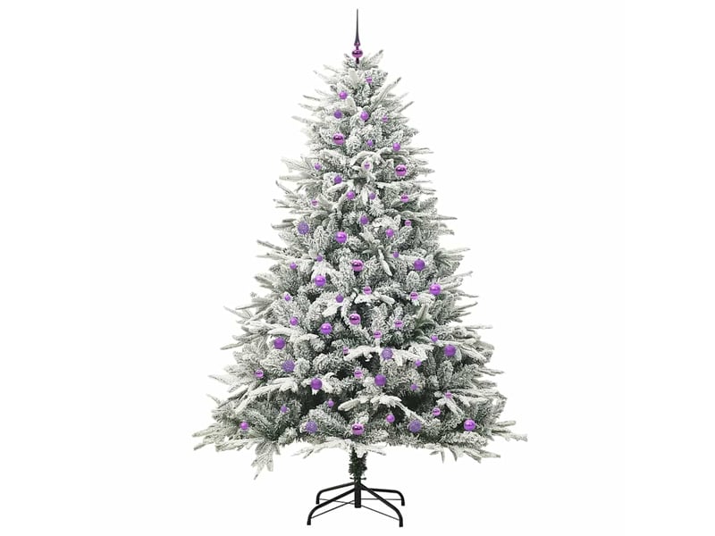 Sapin de noël, arbre de noël artificiel pré-éclairé avec ensemble de boules cf61638 - Conforama D
