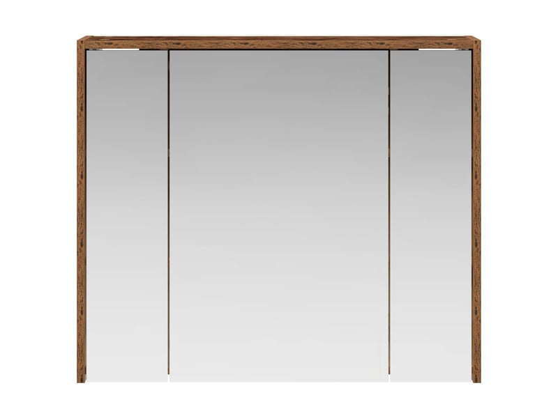Armoire miroir de salle de bain, cabinet de salle de bain bois ancien 73,5 x 16 x 62,5 cm cf65148 - Conforama E