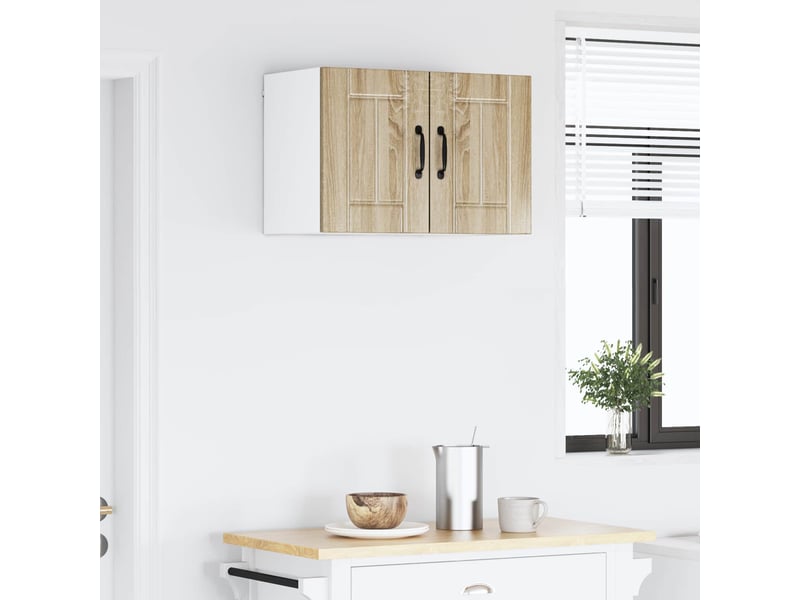 Meuble mural de cuisine | armoire de cuisine 2 pcs chêne sonoma bois d'ingénierie shl9180 - Conforama D