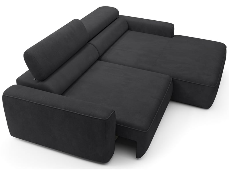 Selsey fando - canapé d'angle - 252 cm - velours gris foncé Fando - Conforama C