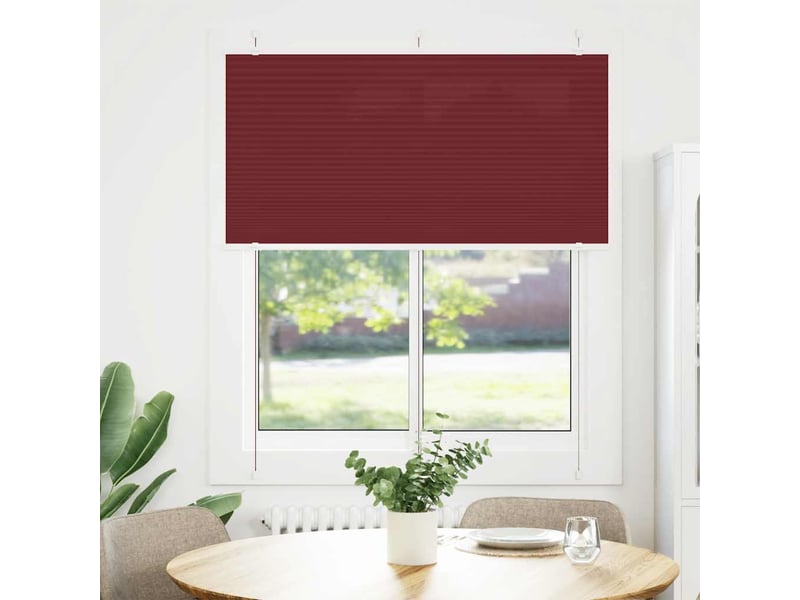 Store plissé, store de fenêtre rouge bordeaux 115x150 cm largeur du tissu 114,4cm cf47028 - Conforama A
