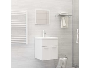 Ensemble de meubles de salle de bain blanc aggloméré cf63886
