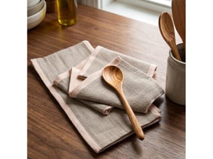 Lot de 2 torchons en coton 50x70 cm natalia rose, par soleil d'ocre