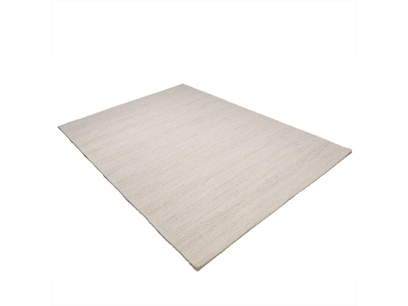  Sacha - tapis rectangulaire 300x400cm en laine texturée aux nuances de beige  - Conforama C