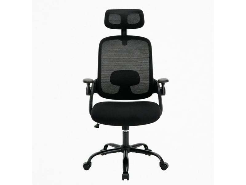  Fauteuil de bureau ergonomique 63,5 x 47 cm – noir – dossier haut, appuie-tête et accoudoirs 3d réglables  - Conforama D