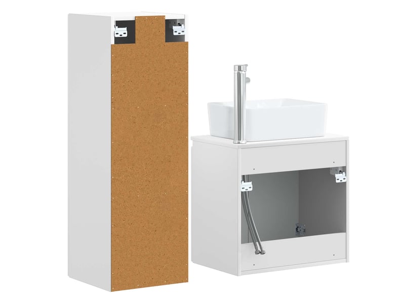  Ensemble de mobilier de salle de bain 2 pcs blanc shl3410  - Conforama E