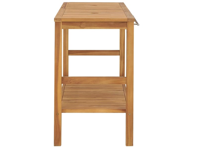  Meuble de rangement salle de bain bois de teck solide 132x45x75 cm  - Conforama C