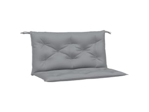 Lot de 2 coussins de banc jardin, coussins d'assise gris 100x50x7 cm tissu oxford cf58723