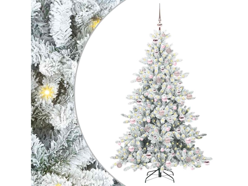  Sapin de noël - arbre de noël artificiel à branches articulées blanc 180 cm  - Conforama A