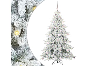 Sapin de noël - arbre de noël artificiel à branches articulées blanc 180 cm